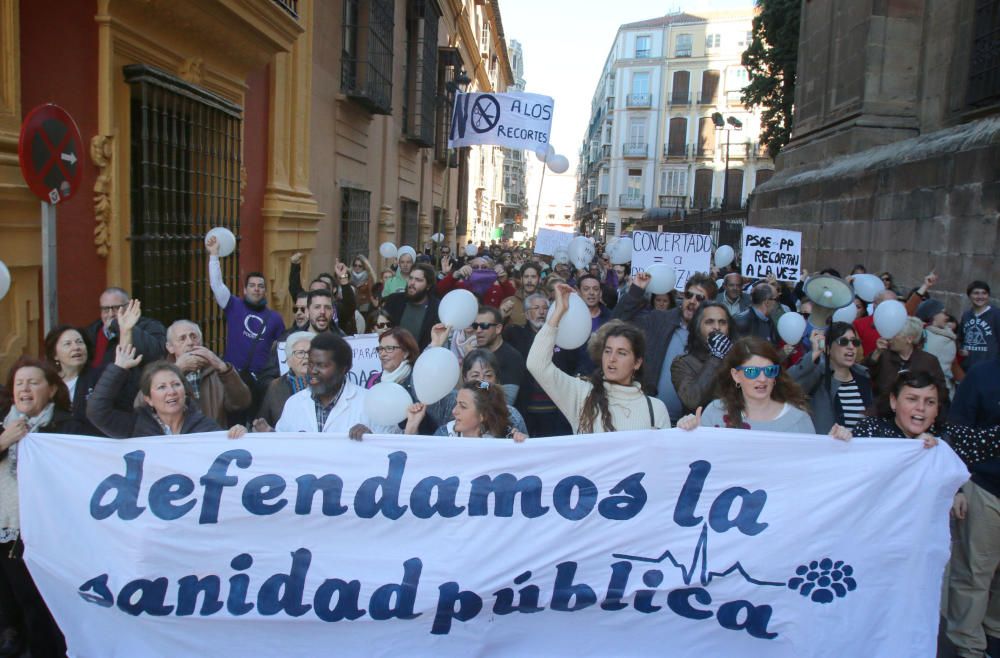 Marcha por una sanidad pública digna en Málaga