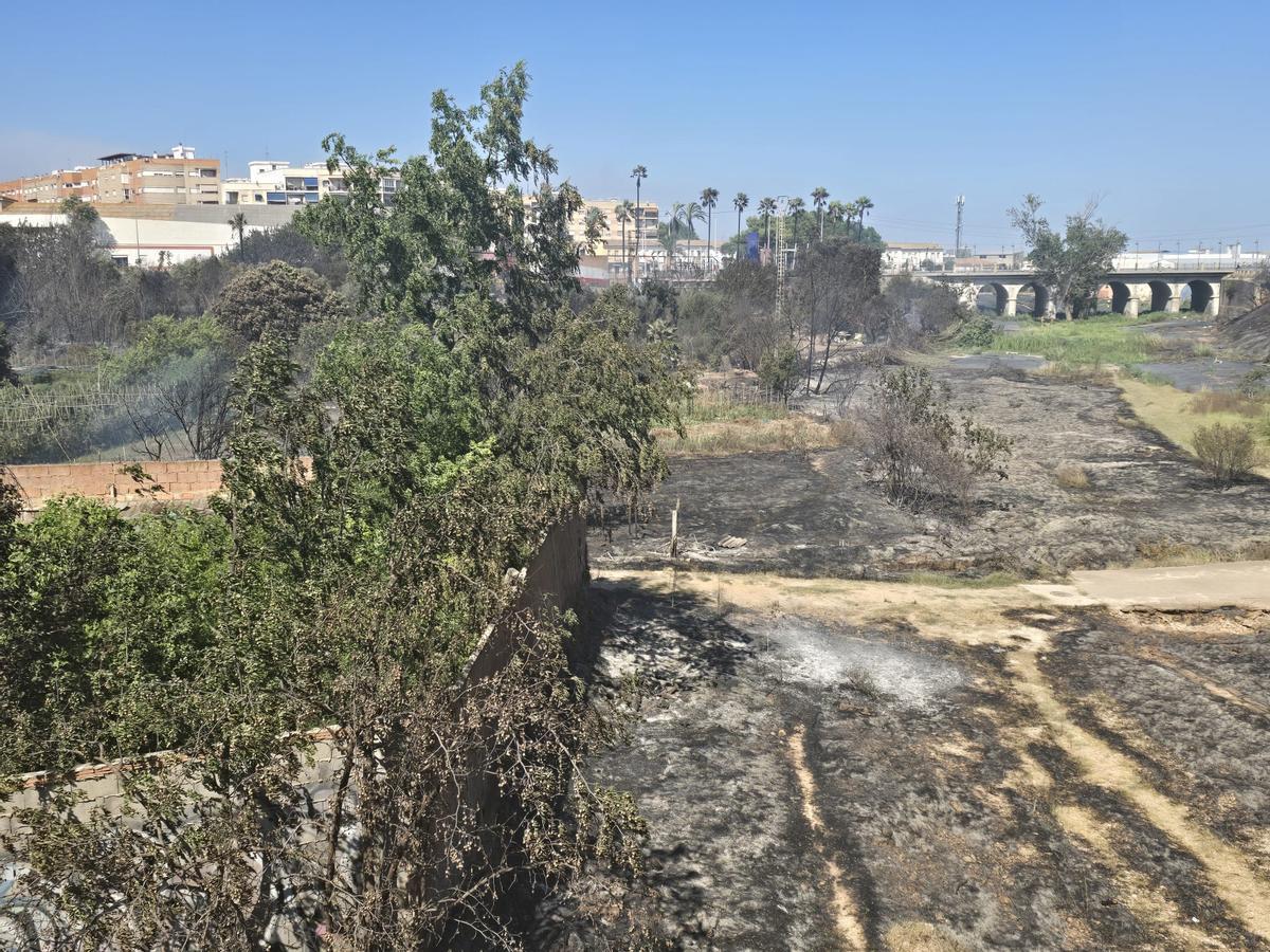 Así ha quedado el barranco de Manises tras el incendio que se ha cobrado la vida de un hombre
