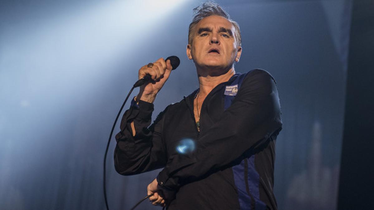 Morrissey durante su actuación en el Sant Jordi Club
