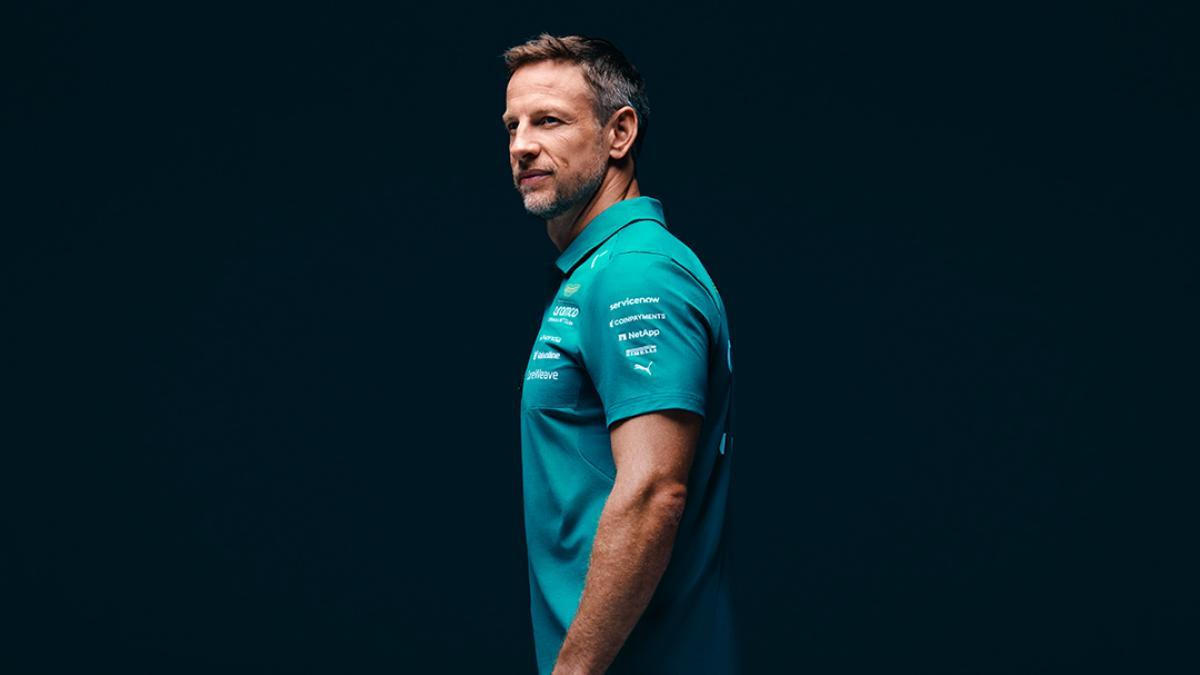 Jenson Button ya luce de verde en Aston Martin