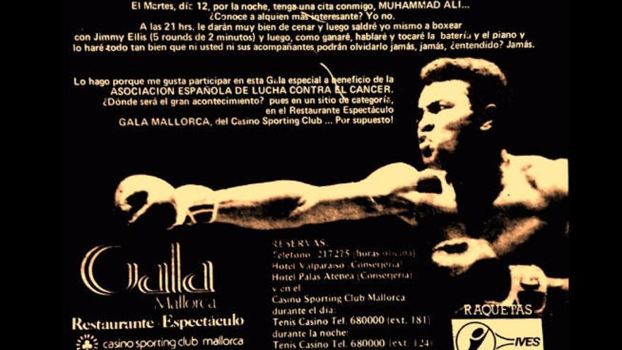 So wurde wurde für den Showkampf mit Muhammad Ali auf Mallorca geworben.