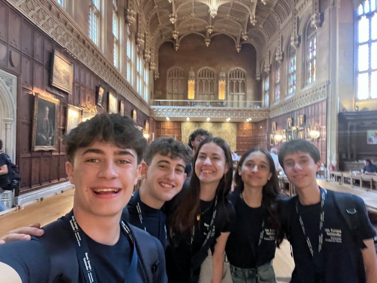Selfie en el comedor de Cambridge.