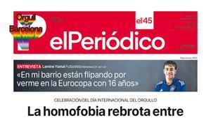 La portada de EL PERIÓDICO del 28 de junio de 2024