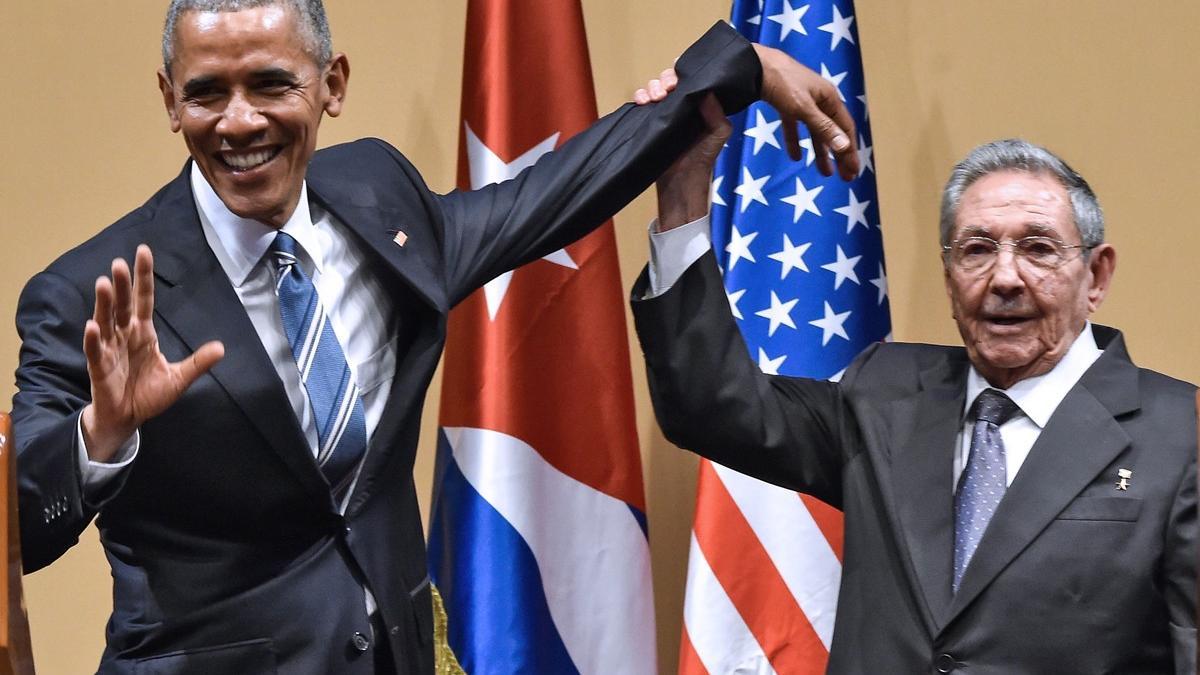 Barack Obama y Raúl Castro, durante su encuentro en La Habana, el año pasado.