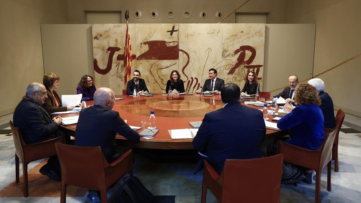 El Govern, reunido este martes.