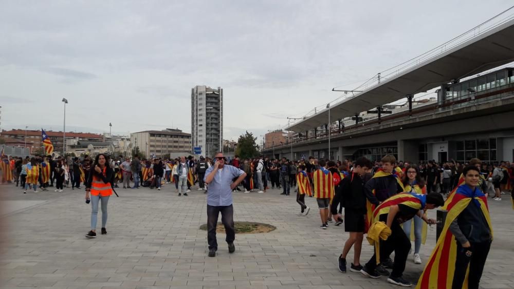 Concentració a Girona amb motiu de la vaga general