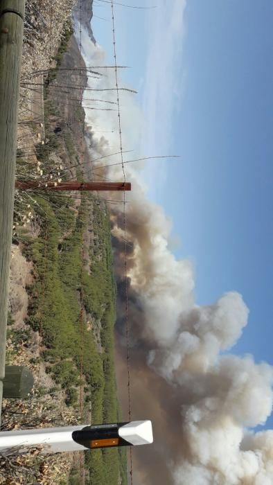 Incendio en Tejeda