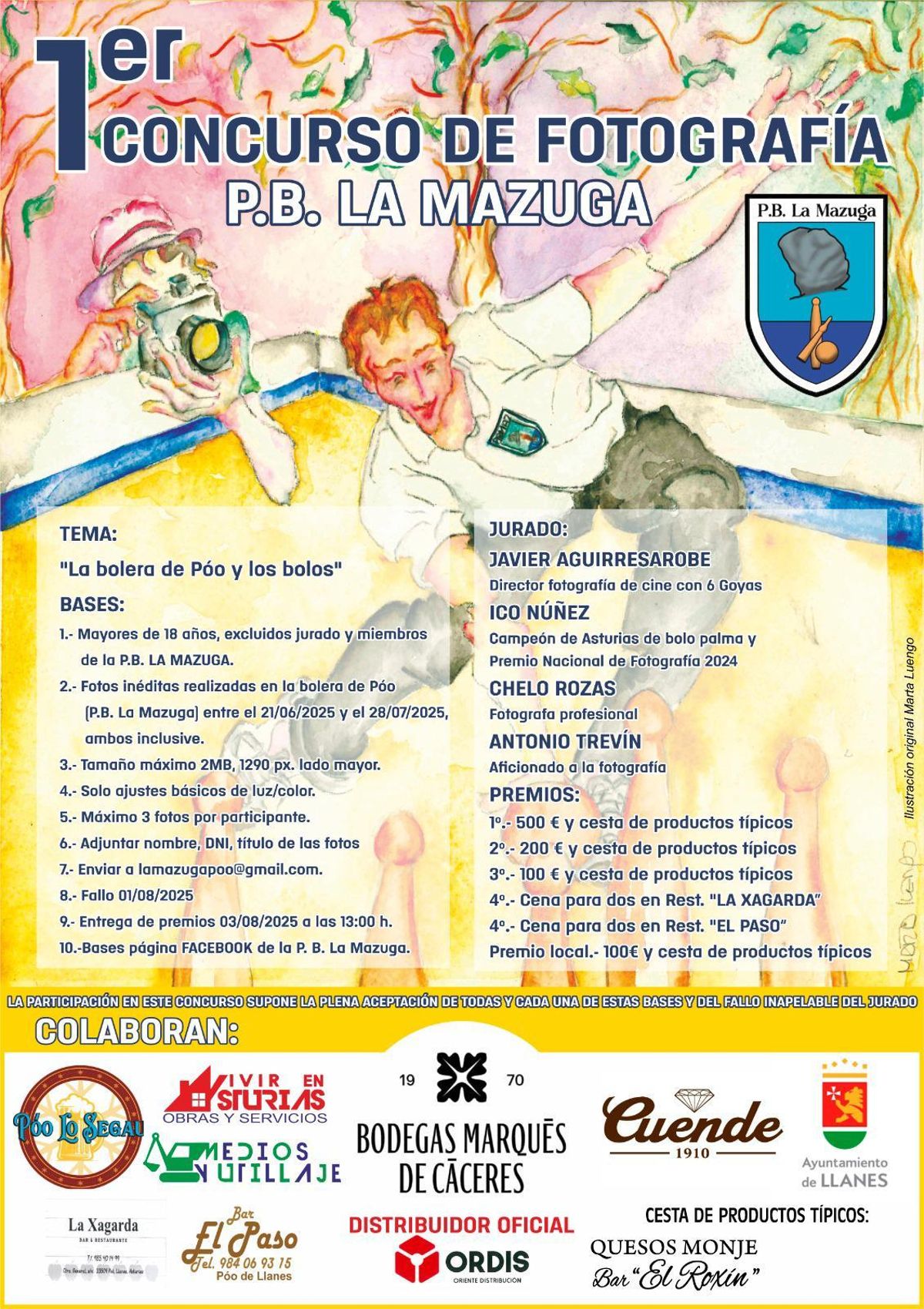 Cartel del Concurso de fotografía P. B. La Mazuga.