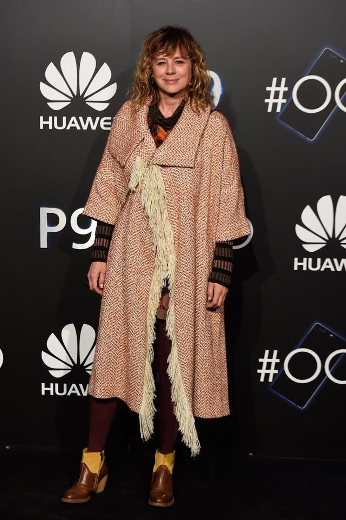 Emma Suárez, en la fiesta de presentación del Huawei P9 en Madrid.