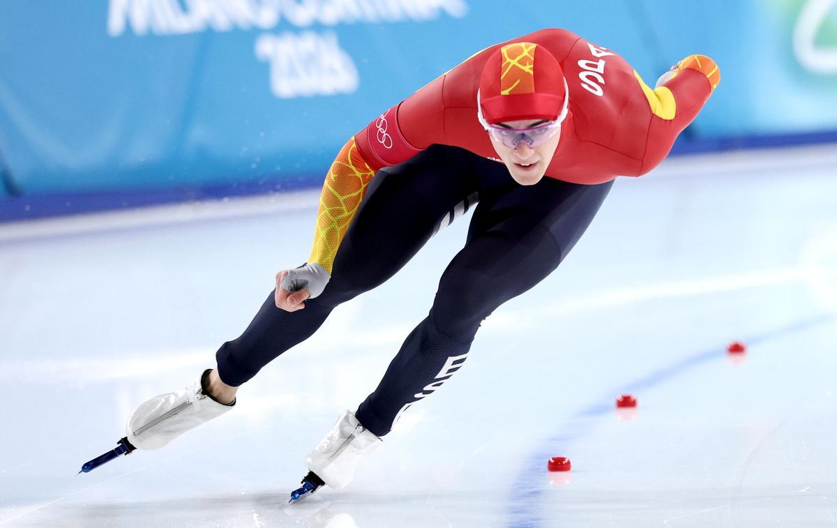 Nil Llop en la competición de 500 metros sprint.