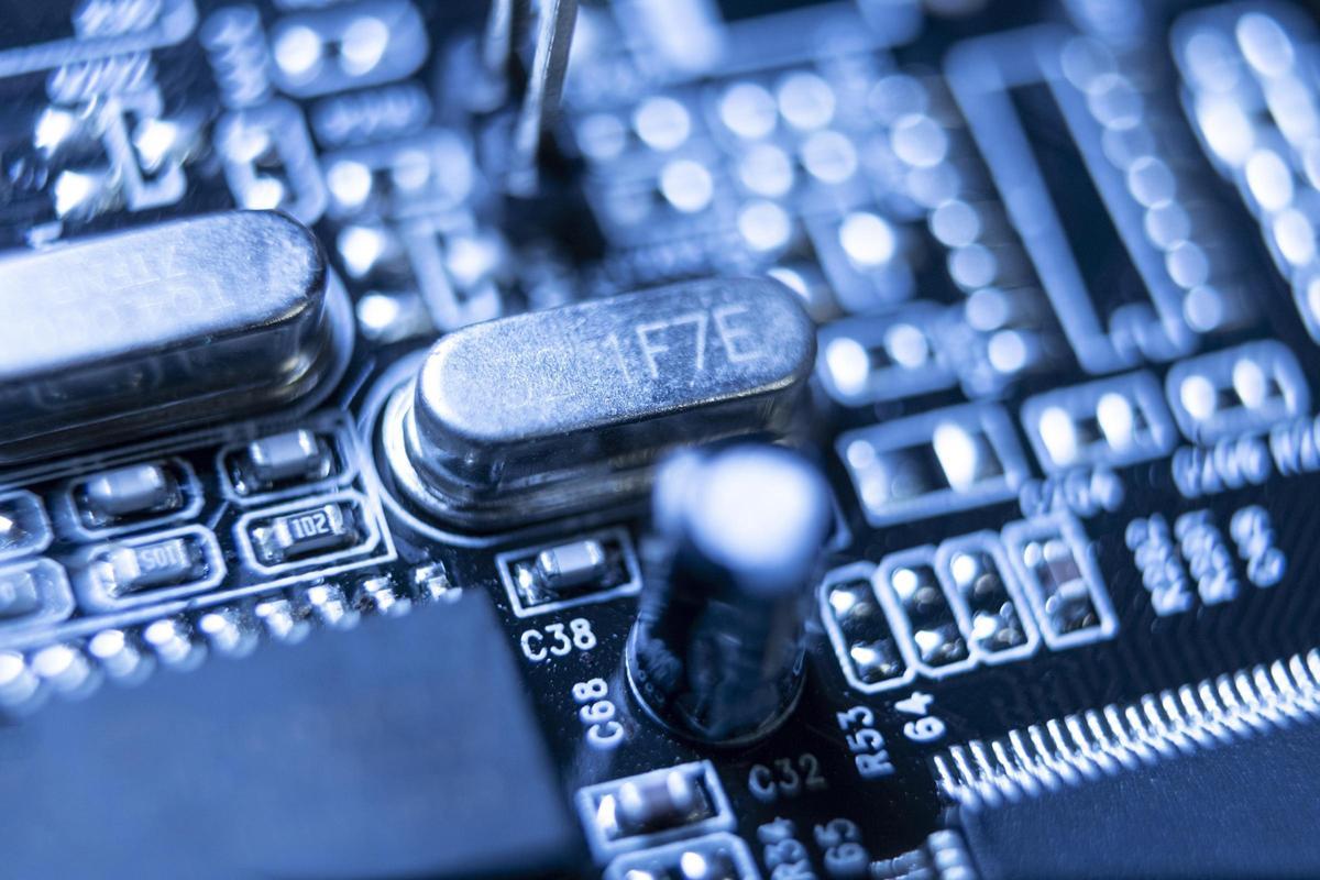 fondo tecnologia azul alto angulo