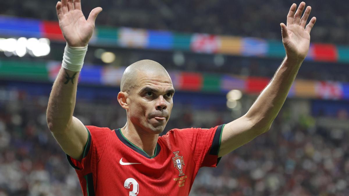 Pepe, con Portugal en la Eurocopa.