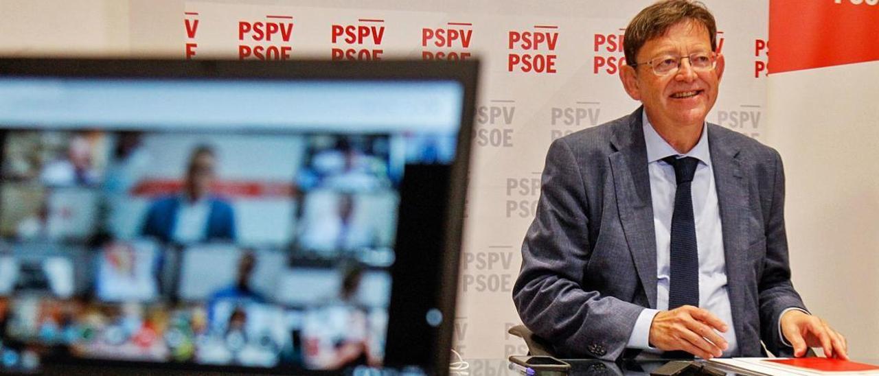 Puig, durante su 
participación ayer en el 
consejo de política federal 
del PSOE. levante-emv