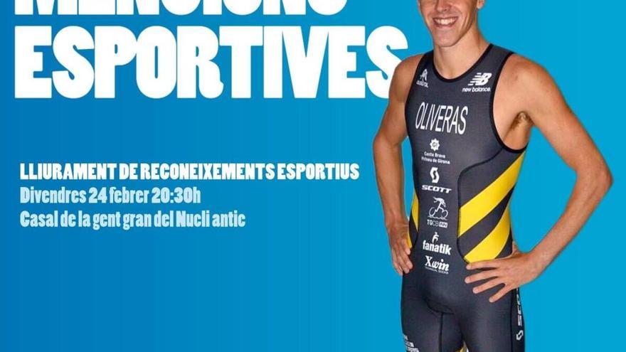 El triatleta Nan Oliveras, present al Mencions Esportives de Vilafant