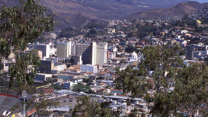 Vista aérea del centro de Tegucigalpa.