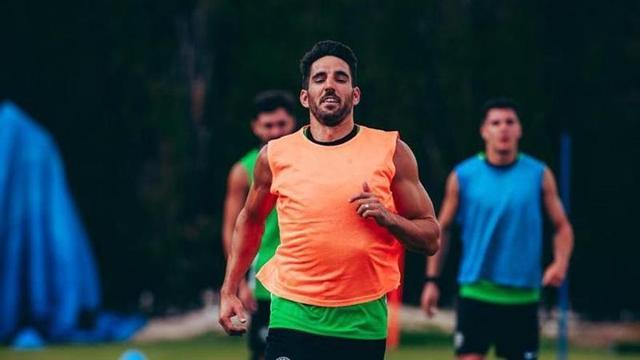Pedro Bigas, en un entrenament d’esta pretemporada
