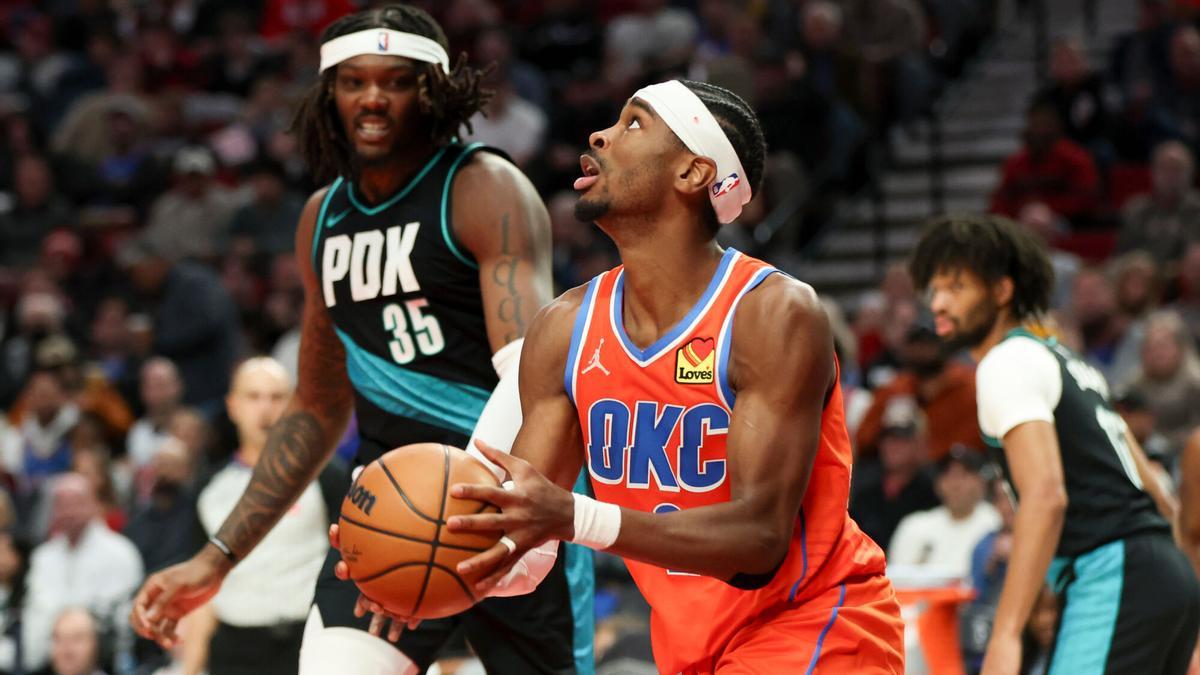 Shai, en una acción del partido ante Portland