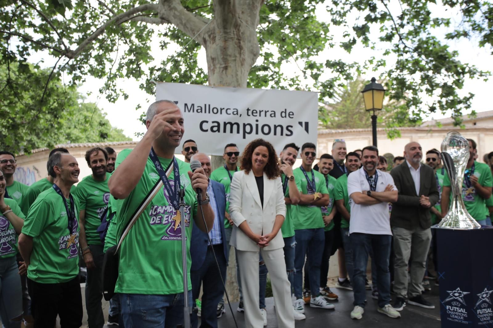 El Mallorca Palma Futsal celebra su UEFA Futsal Champions League