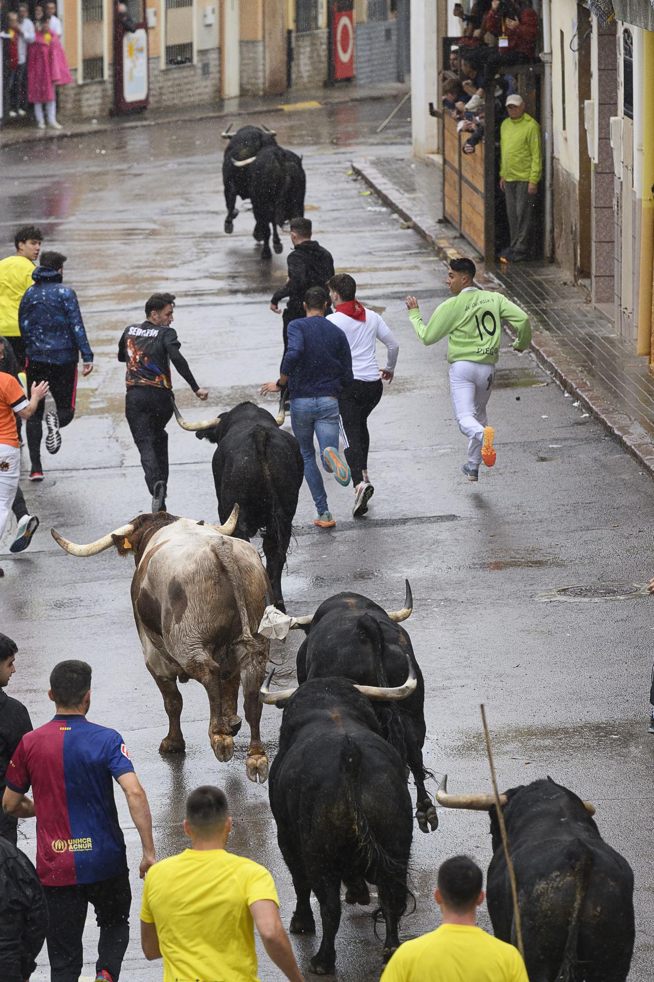 Velocidad y peligro en el histórico encierro de Victoriano del Río en la Vall d'Uixó