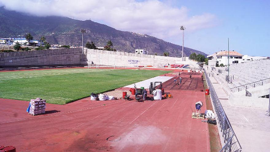 La repavimentación del Estadio Municipal Iván Ramallo marcha a buen ritmo.