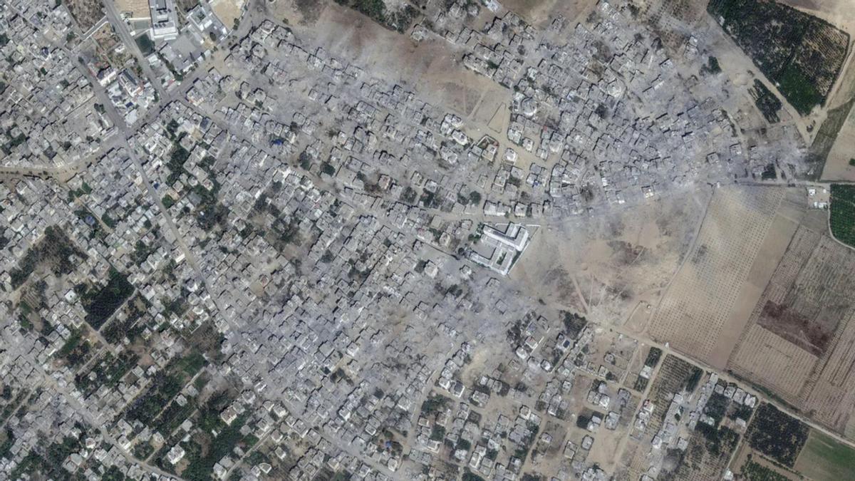 Imagen del norte de Gaza del satélite Maxam