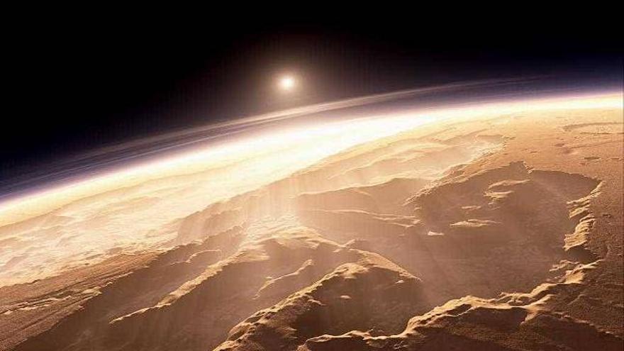 Científicos estadounidenses indicaron hoy que la existencia de metano en la atmósfera de Marte es una prueba de que ese planeta se mantiene activo, biológica o geológicamente. Imagen de archivo