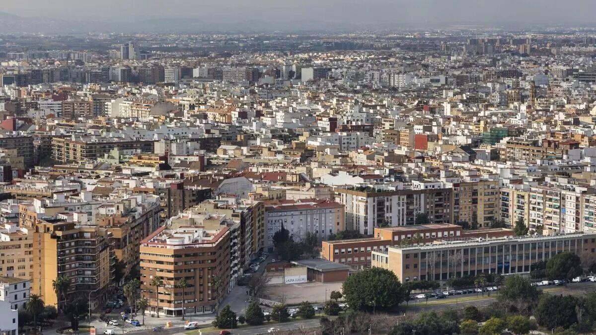 Vista aérea de València desde la Torre de Francia,