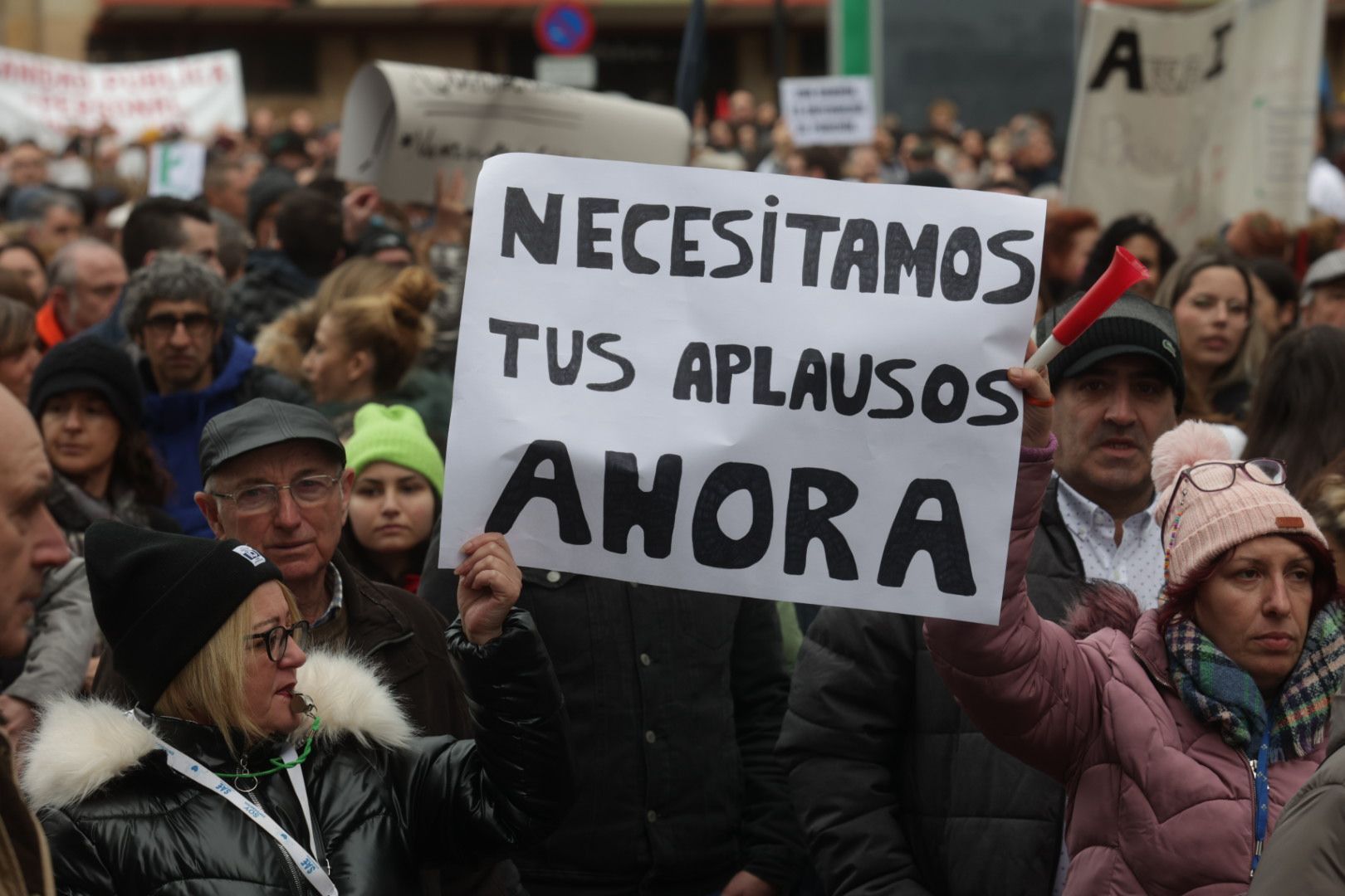 Manifestación de sanitarios en Oviedo