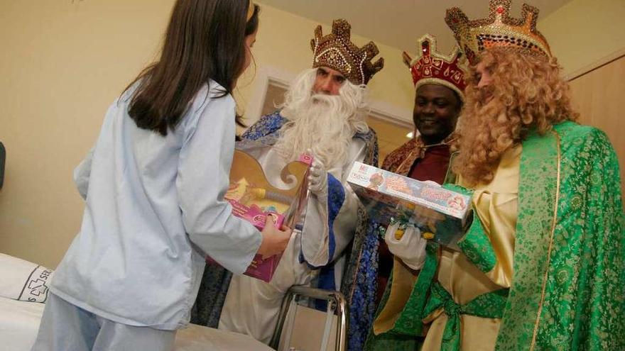 Os Reis Magos, nunha anterior visita ao Hospital Materno Infantil Teresa Herrera da Coruña.