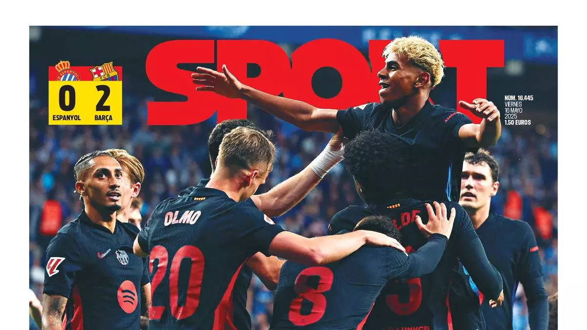 La portada de SPORT de hoy viernes, 16 de mayo de 2025