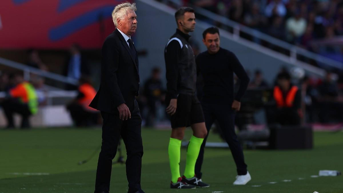 Ancelotti, en el Clásico de Montjuïc