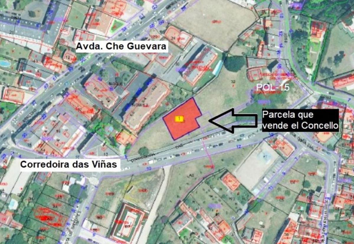 Ubicación del solar en As Viñas que vende el Concello. | LOC
