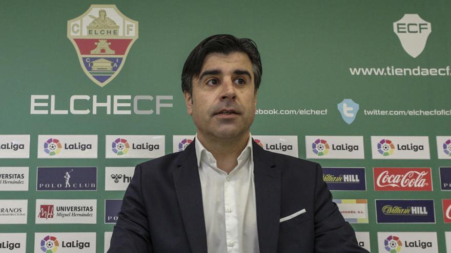 El director deportivo del Elche Nico Rodríguez cumple un año en el cargo.