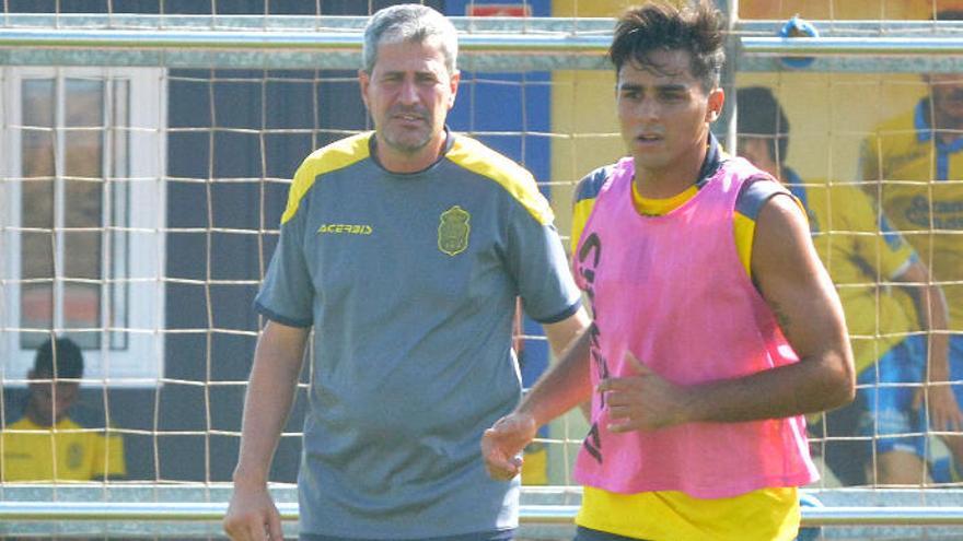 Manolo Márquez, en el último entrenamiento.