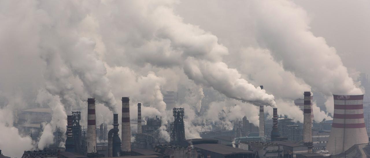 Cielo contaminado por la polución