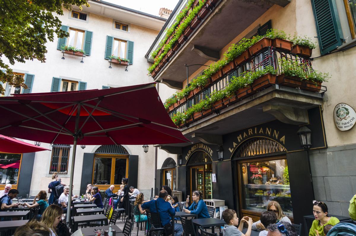 Restaurante La Marianna Bérgamo donde se inventó el helado de stracciatella