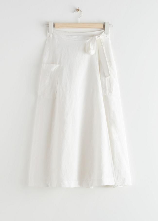 Falda blanca de lino de & Other Stories