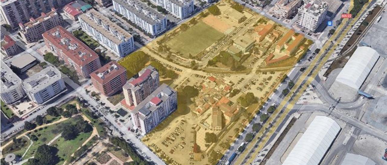 En amarillo, la zona incluida en el Plan de Reforma.
