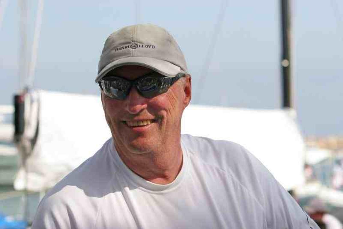 Harald de Noruega durante una regata en Mallorca. Harald de Noruega durante una regata en Mallorca.