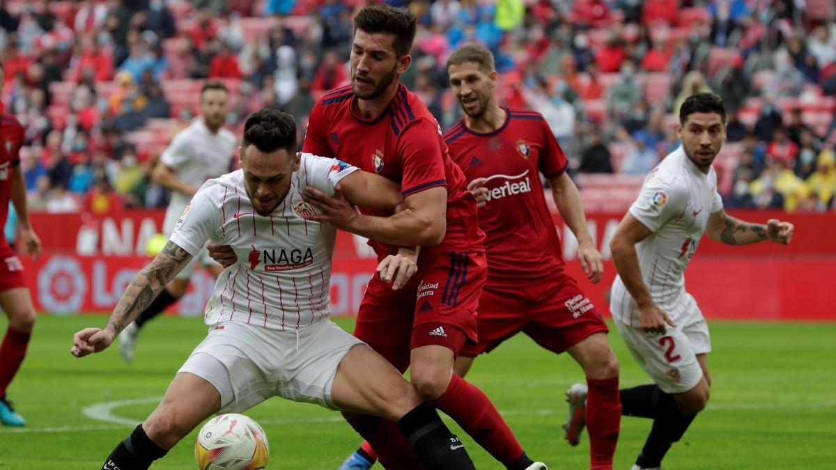 Imagen del encuentro entre Osasuna y Sevilla de la pasada temporada