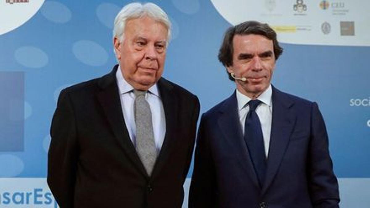 González y Aznar, en febrero de 2020.