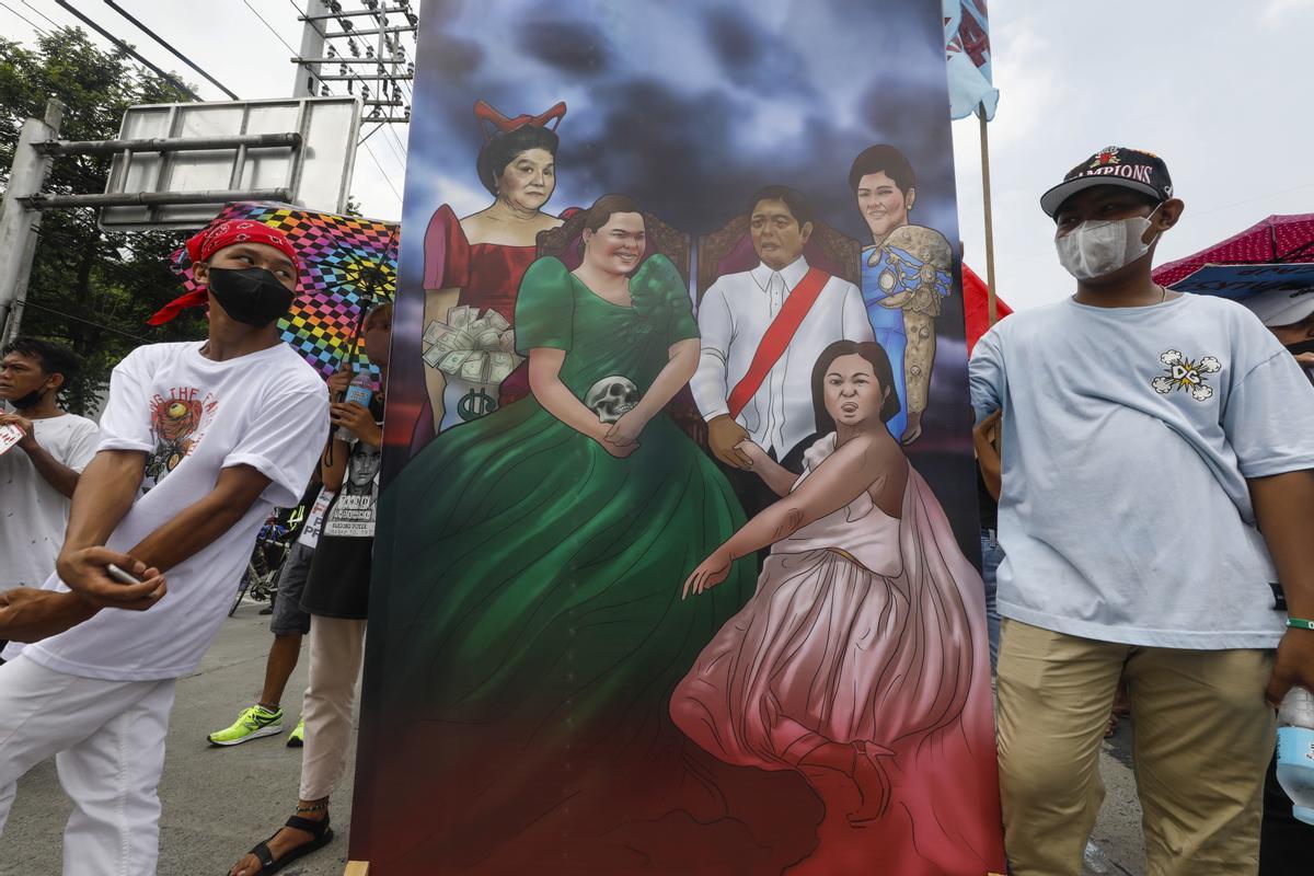 Protestas en Filipinas antes del primer discurso del estado de la nación de Marcos