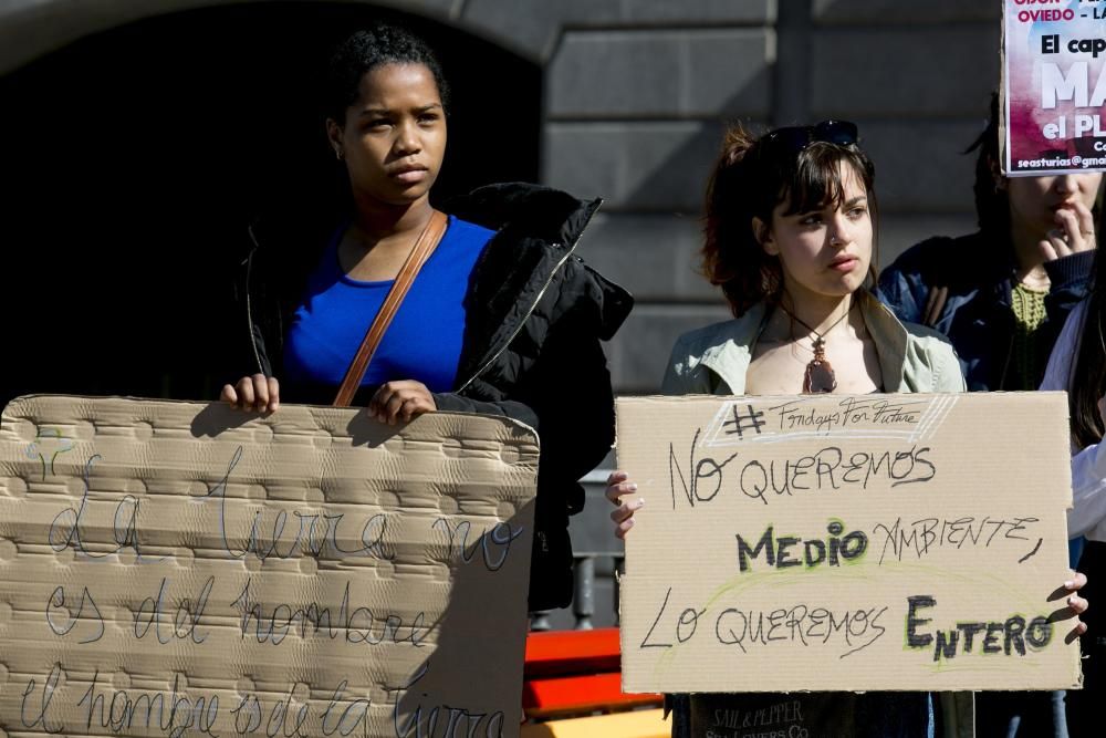 Protestas de estudiantes en Oviedo