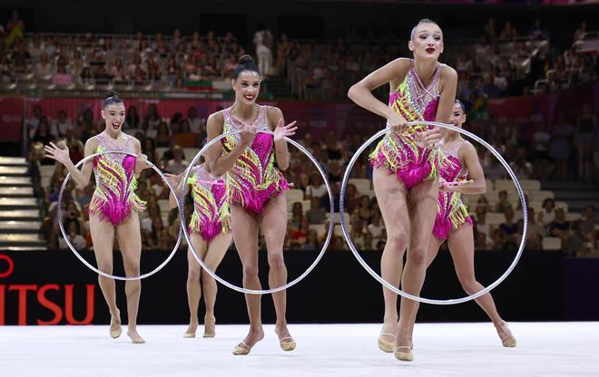 España toma el liderato provisional de conjuntos en los Mundiales de gimnasia rítmica