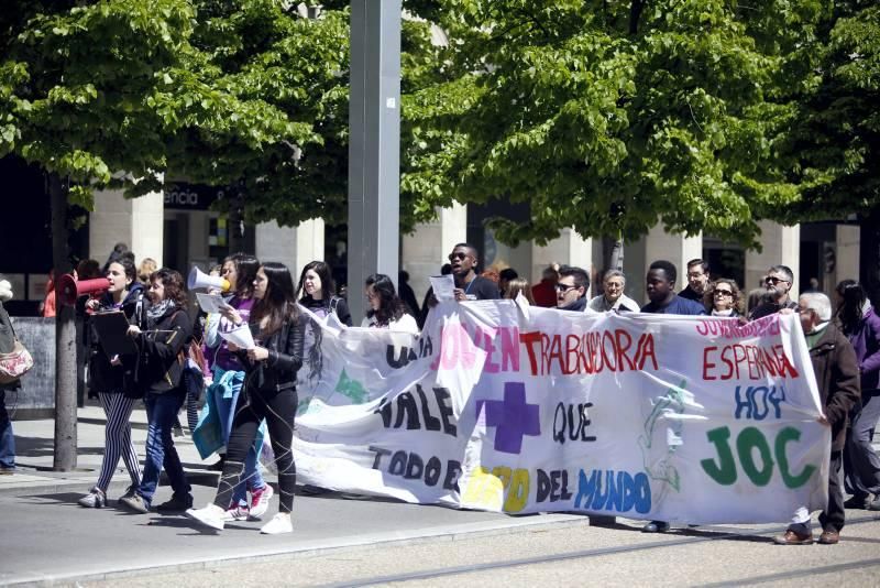 Escenas del Día del Trabajador en Zaragoza