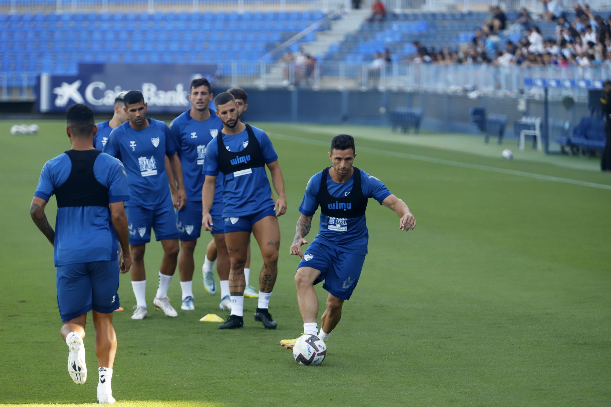 El primer entrenamiento de Pepe Mel como entrenador del Málaga CF, en imágenes