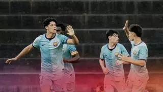 Remontada en el barro y el Barça Atlètic sigue imparable