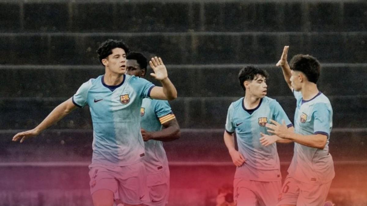 Remontada en el barro y el Barça Atlètic sigue imparable
