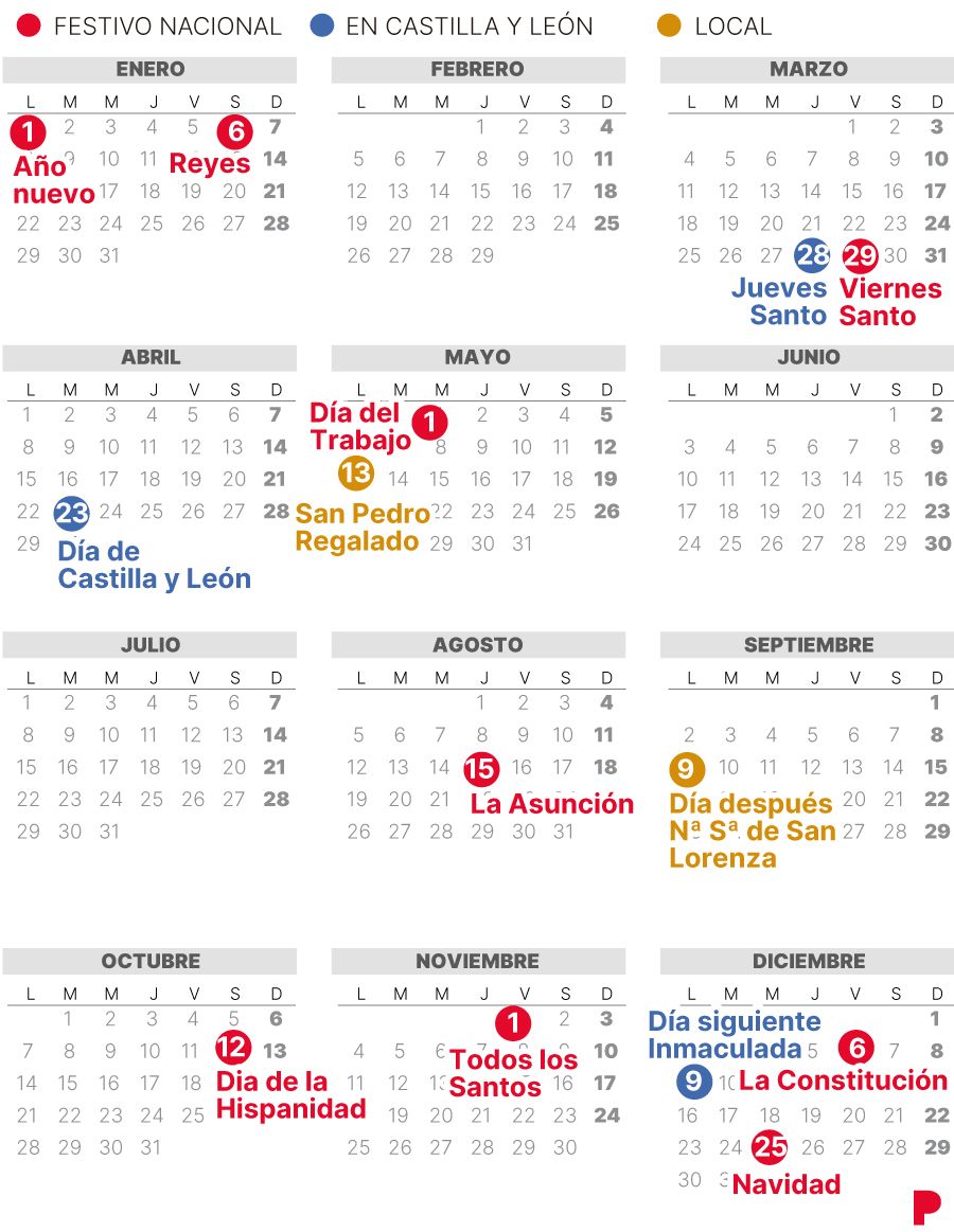 Calendario Laboral Valladolid 2024