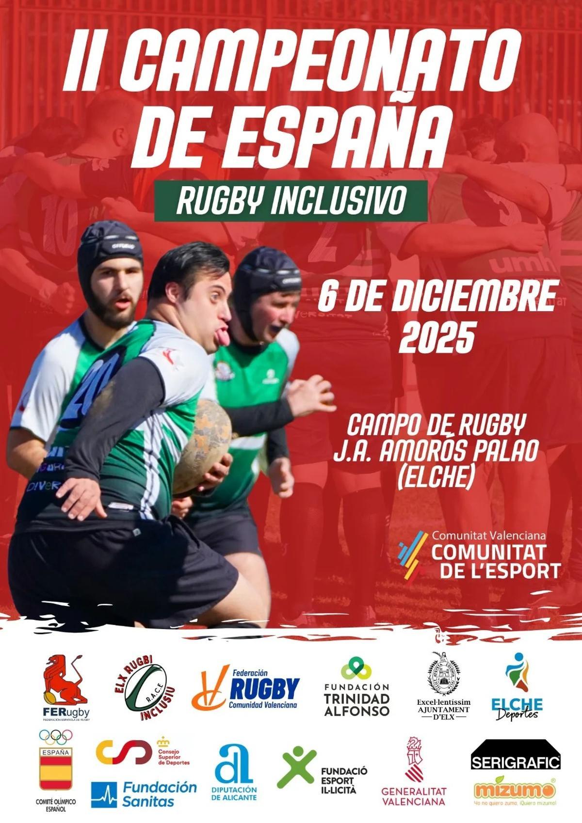 Cartel del II Campeonato de España de Rugby Inclusivo